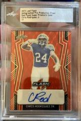 Chris Rodriguez Jr. [Kaleidoscope Red] Football Cards 2022 Leaf Flash Autographs Prices
