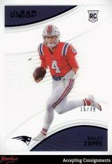 Bailey Zappe [Purple] #CVR-10 Football Cards 2022 Panini Chronicles Clear Vision Rookies Prices