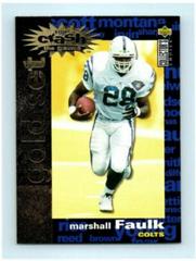 Marshall Faulk [Crash the Game Gold] #C19 Football Cards 1995 Collector's Choice Crash the Game Prices