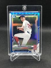 Elmer Rodriguez Cruz [Blue Refractor] Baseball Cards 2021 Bowman Draft Chrome Prices