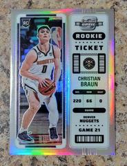 Christian Braun #5 Basketball Cards 2022 Panini Contenders Optic Rookie Silver Prices