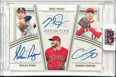 Nolan Ryan, Mike Trout, Shohei Ohtani Baseball Cards 2022 Topps Definitive Trios Autographs Prices