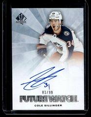 Cole Sillinger #RFWA-CS Hockey Cards 2021 SP Authentic Retro Future Watch Autograph Prices