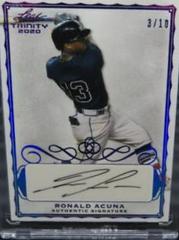 Ronald Acuna [Purple] #A-RA1 Baseball Cards 2020 Leaf Trinity Autographs Prices