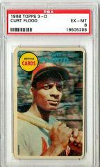 Curt Flood Baseball Cards 1968 Topps 3D Prices