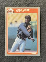 Jose Uribe #U-124 Baseball Cards 1985 Fleer Update Prices