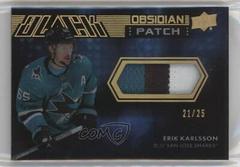 Erik Karlsson [Gold Patch] #OJ-EK Hockey Cards 2021 SPx UD Black Obsidian Jersey Prices