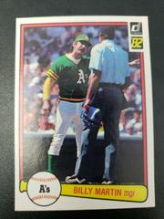 Billy Martin #491 Baseball Cards 1982 Donruss Prices
