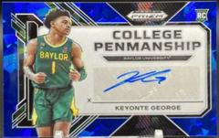 Keyonte George [Blue Ice] #CP-KYG Basketball Cards 2023 Panini Prizm Draft Picks College Penmanship Autographs Prices