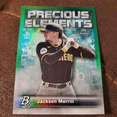 Jackson Merrill [Green] Baseball Cards 2023 Bowman Platinum Precious Elements Prices