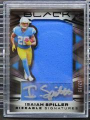 Isaiah Spiller #SSR-ISP Football Cards 2022 Panini Black Sizeable Signatures Rookie Jersey Prices