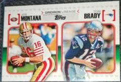 Joe Montana, Tom Brady Football Cards 2010 Topps Gridiron Lineage Prices