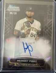Hedbert Perez [Black Atomic] #BSP-54 Baseball Cards 2022 Bowman Sterling Prices