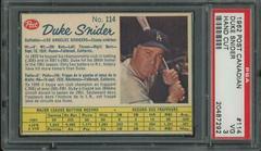 Duke Snider [Hand Cut] #114 Baseball Cards 1962 Post Canadian Prices