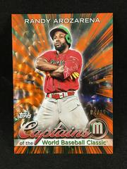 Randy Arozarena [Orange Cracked Ice] Baseball Cards 2023 Topps World Captains of the Classic Prices