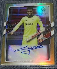 Andre Onana [Gold Bubbles Refractor] Soccer Cards 2020 Topps Chrome UEFA Champions League Autographs Prices