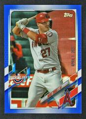 Mike Trout [Blue Foil] #27 Baseball Cards 2021 Topps Opening Day Prices