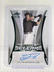Julio Rodriguez [Green] #CA-JR1 Baseball Cards 2020 Leaf Trinity Clear Autographs Prices