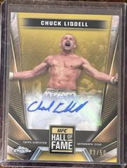 Chuck Liddell [Gold Refractor] #HFA-CLI Ufc Cards 2024 Topps Chrome UFC Hall of Fame Autograph Prices