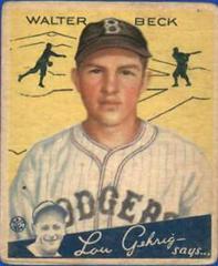 Walter Beck #50 Baseball Cards 1934 Goudey Prices