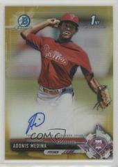 Adonis Medina [Chrome Gold Refractor] #CPA-AME Baseball Cards 2017 Bowman Prospect Autographs Prices