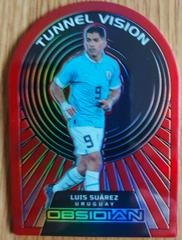 Luis Suarez [Red Flood] #24 Soccer Cards 2022 Panini Obsidian Tunnel Vision Prices