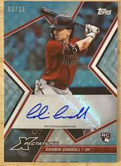 Corbin Carroll [Cyber Cyan] Baseball Cards 2023 Topps Xpectations Autographs Prices