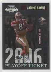 Antonio Bryant [Playoff Ticket] #82 Football Cards 2006 Playoff Contenders Prices