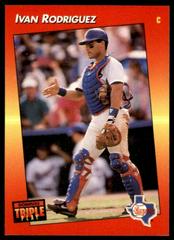 Ivan Rodriguez #51 Baseball Cards 1992 Panini Donruss Triple Play Prices