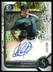 Adam Macko [Speckle Refractor] #CPA-AM Baseball Cards 2022 Bowman Chrome Prospect Autographs Prices