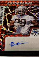 Brittain Brown [Red] #RAM-BB Football Cards 2022 Panini Mosaic Rookie Autographs Prices