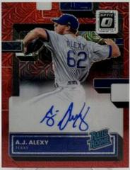 A. J. Alexy [Red Mojo] #RRS-AL Baseball Cards 2022 Panini Donruss Optic Rated Rookie Signatures Prices