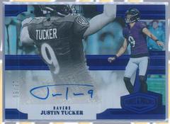 Justin Tucker [Blue] #MM-JT Football Cards 2023 Panini Plates and Patches Marquee Marks Prices