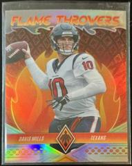 Davis Mills [Silver Lazer] #FT-21 Football Cards 2022 Panini Phoenix Flame Throwers Prices