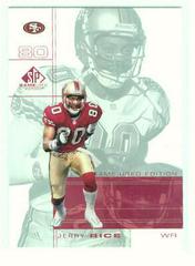 Jerry Rice Football Cards 2001 SP Game Used Prices