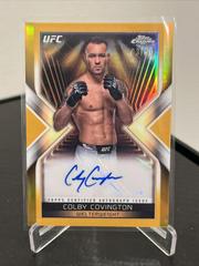 Colby Covington [Gold Refractor] #MEA-CCO Ufc Cards 2024 Topps Chrome UFC Main Event Autograph Prices