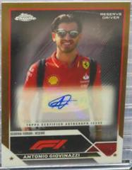 Antonio Giovinazzi [Gold Refractor] #CAC-AG Racing Cards 2023 Topps Chrome Formula 1 Autograph Prices
