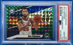 Ben Simmons [Green Mosaic] #2 Basketball Cards 2019 Panini Mosaic Give and Go Prices