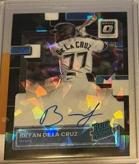 Bryan De La Cruz [Black Ice] Baseball Cards 2022 Panini Donruss Optic Rated Rookie Signatures Prices