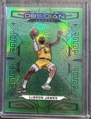 LeBron James [Green Flood] Basketball Cards 2022 Panini Obsidian Prices