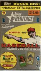 Blaster Box Baseball Cards 2008 Topps Heritage Prices