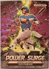 Jud Fabian [Purple Wave] #PS-JF Baseball Cards 2022 Panini Prizm Draft Picks Power Surge Prices