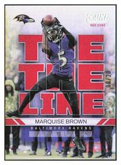Marquise Brown [Red Zone] #TL-MB Football Cards 2022 Panini Score Toe the Line Prices