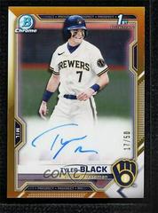 Tyler Black [Gold Refractor] #CDA-TB Baseball Cards 2021 Bowman Draft Pick Chrome Autographs Prices