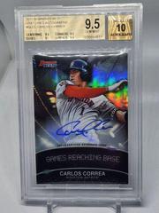 Carlos Correa [Autograph] #SL-CC Baseball Cards 2016 Bowman's Best Stat Lines Prices