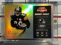 Antwaan Randle El [Championship Ticket] Football Cards 2002 Playoff Contenders Prices