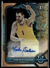Hunter Dickenson [Orange Shimmer Refractor] Basketball Cards 2021 Bowman University Chrome Autographs Prices