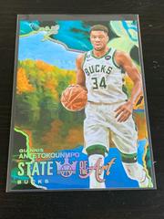 Giannis Antetokounmpo #2 Basketball Cards 2023 Panini Court Kings State of the Art Prices