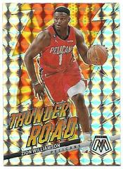 Zion Williamson [Orange Fluorescent] Basketball Cards 2022 Panini Mosaic Thunder Road Prices
