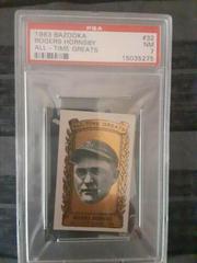 Rogers Hornsby [Silver] #32 Baseball Cards 1963 Bazooka All Time Greats Prices